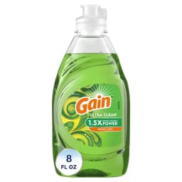Gain Ultra Dishwashing Liquid Dish Soap, Original Scent, 8 fl oz - Thumbnail 1