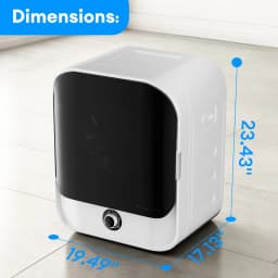 TABU Washer and Dryer Set, 19LBS Fully Automatic Washing Machine & 10LBS Clothes Dryer (White&White) - Thumbnail 6