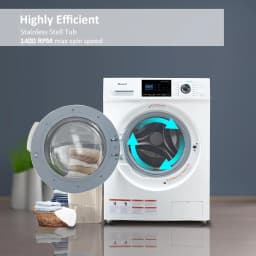 Smad Washer and Dryer Combo 24" 2.7 Cu ft 26 lbs Washer and Dryer Ventless LED Display16 Cycles - Thumbnail 1