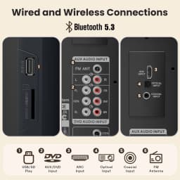 Surround Sound Systems Home Theater System - 800 Watts Peak Power 6.5" Subwoofer 5.1/2.1 Wired Stereo Speakers - Thumbnail 7
