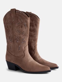 No Boundaries Women's Studded Cowboy Boots - Thumbnail 2