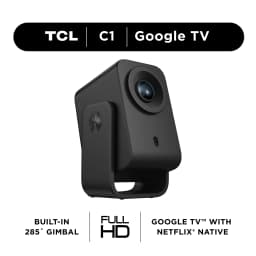 TCL C1 GTV Portable Projector with Google TV (New) - Native 1080P, Built-in Gimbal, Wi-Fi and Bluetooth, 30 - Thumbnail 1