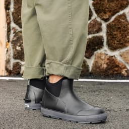 Lcamaw Men's Deck Boots, Waterproof Ankle Rain Boots with Anti-Slip Traction, Rubber Garden & Fishing Boots for Boating, Camping, Farming & Outdoor Work - Thumbnail 5