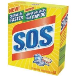 Clorox 98018 18 Count S.O.S Steel Wool Soap Pad - Quantity - Thumbnail 2