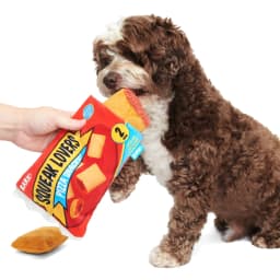 BARK 3-Part Pizza Roll Squeak Lovers Snacks Dog Toy For Medium and Large Dog Sizes - Thumbnail 10