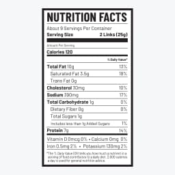 Duke's Pork Hot and Spicy Smoked Shorty Sausages, 7g Protein Per Serving, 7.5 oz - Thumbnail 7