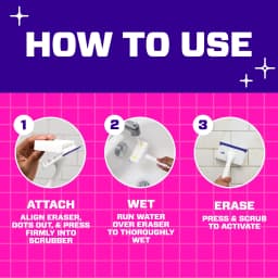 Mr. Clean Shower & Tub Scrubber, Starter Kit, 1 Scrubber & 2 Erasers - Thumbnail 9