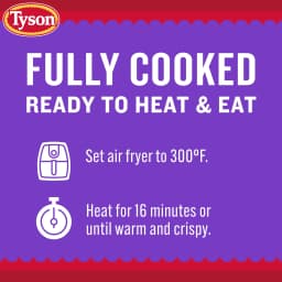Tyson Any'tizers Honey BBQ Flavored Bone In Chicken Wings, 22 oz (Frozen, Fully Cooked) - Thumbnail 6