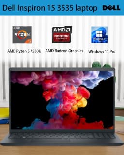 Dell Inspiron 15 Business Laptop, 15.6" FHD Touchscreen Display, AMD Ryzen 5 7530U(>i7-1255U), 16GB RAM, 1TB SSD - Thumbnail 6