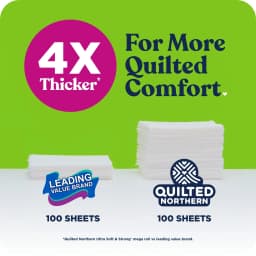 Quilted Northern Ultra Soft & Strong 2-Ply Toilet Paper, 12 Mega Rolls, 255 Sheets Per Roll - Thumbnail 4