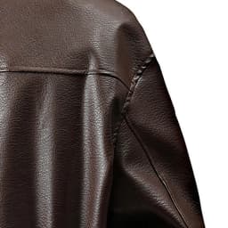 RYDCOT Men's Faux Leather Jacket Stand Collar Motorcycle Leather Jackets Casual Windproof Lightweight Zip up Biker Coat Brown - Thumbnail 4