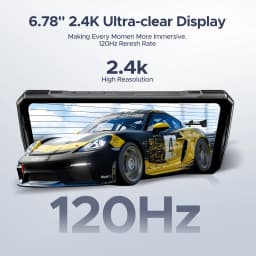 DOOGEE V40 Rugged Smartphone 5G,32GB+512GB/2TB Rugged Phone,4nm D7300,6.78" FHD+120Hz Rugged Unlocked Cell Phone,108MP+20MP Night Vision,8680mAh,3 Card Slots/Dual Unlock/NFC/Wi-Fi6E/IP69K - Thumbnail 7