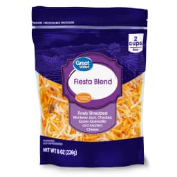 Great Value Fiesta Blend Finely Shredded Cheese, 8 oz Bag - Thumbnail 1