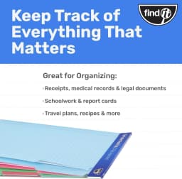 IdeaStream Find It File Folder Notepad, Letter Size, Assorted Colors, Pack Of 12 Folders - Thumbnail 5