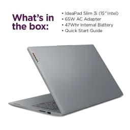 Lenovo IdeaPad Slim 3i 15.6" Laptop, Intel Processor N100, 4GB RAM, 128 SSD, Arctic Grey - Thumbnail 9