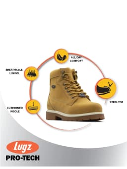 Lugz Work Women's Steel Toe Slip Resistant Grove Work Boots - Thumbnail 2