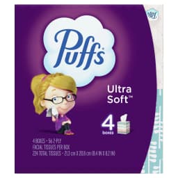 Puffs Ultra Soft Facial Tissues, Cube, 56 Facial Tissues Per Box, 4 Count - Thumbnail 14