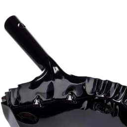 Behrens Portable Rectangular Galvanized Steel Corrugated Dustpan, Black - Thumbnail 9