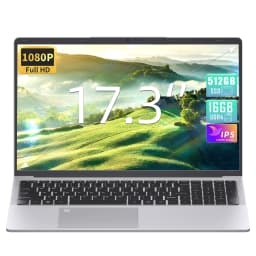 【Win 11 Pro/Office 2019】17.3" Large Laptop, 16GB RAM, 512GB SSD, FHD IPS Display, 6500Y (Up to 3.4 GHz), Fingerprint - Thumbnail 1