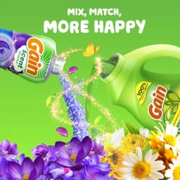 Gain Laundry Detergent Liquid with Odor Fighters, Original Scent, 154 fl oz, 107 Loads - Thumbnail 13