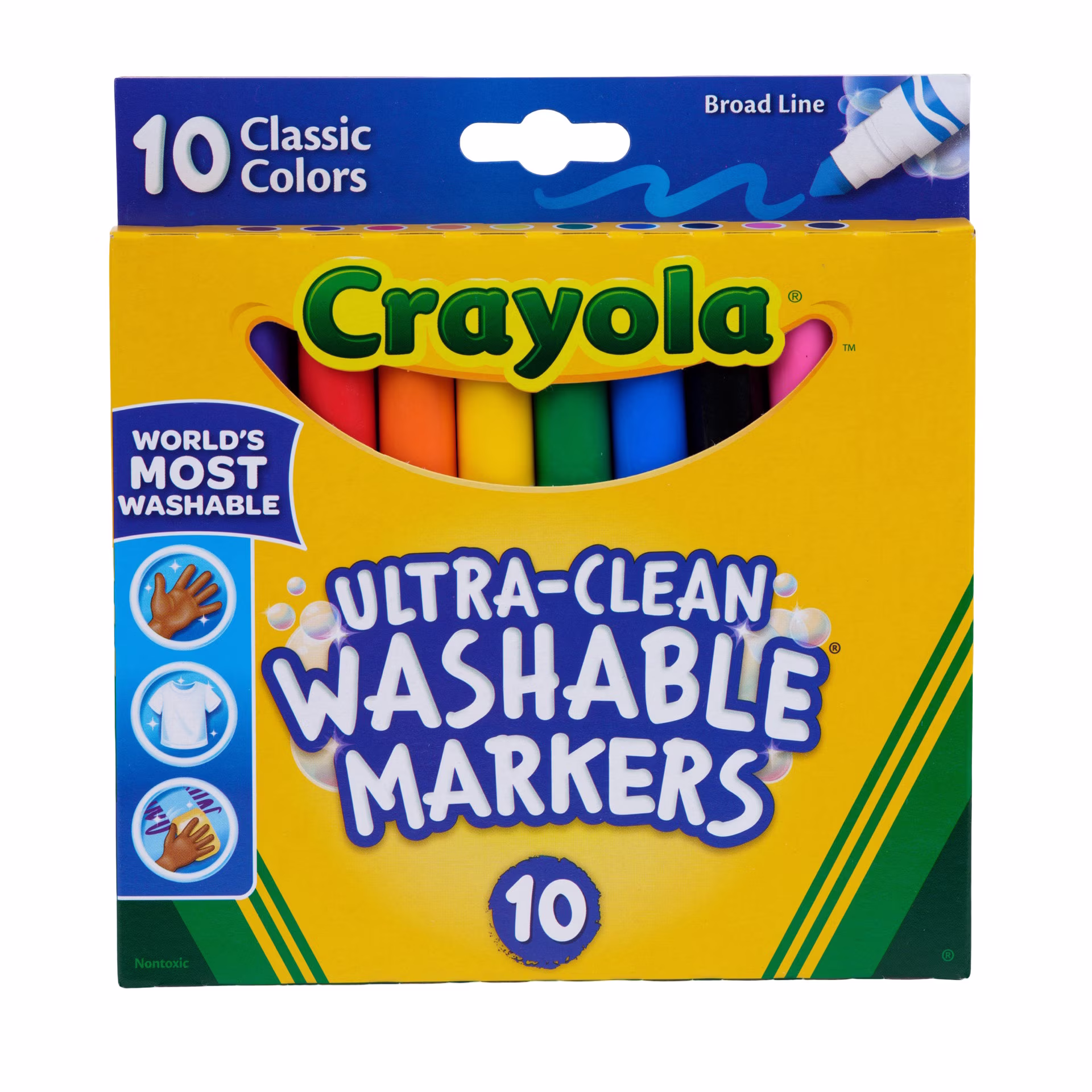 Crayola Ultra-Clean Washable Broad Line Markers, 10 Ct, Back to School Supplies, Classroom Essentials for Teachers, Gift, 3 - Thumbnail 7