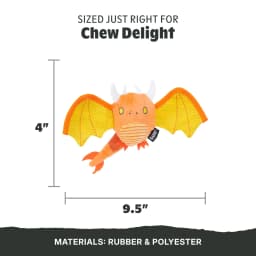 Snorbax Dragon Plush Chew Toy for Medium Dogs - Thumbnail 3