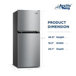 Arctic King 4.5 Cu Ft Two-Door Compact Refrigerator, Stainless Steel Look - Thumbnail 9