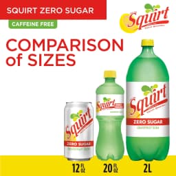 Squirt Zero Sugar Grapefruit Soda Pop, 12 fl oz, 12 Pack Cans - Thumbnail 2