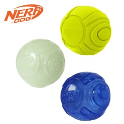 Nerf Dog Launcher Ball 3-Pack with 1 Solid Tuff, 1 Glow Ball & 1 LED Ball, 2.5 inch - Thumbnail 9