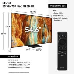 Samsung 55” Class Neo QLED 4K QN70F Samsung Vision AI Mini LED Smart TV (2025) - QN55QN70FAFXZA - Thumbnail 5