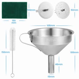 RHEA- 3D Resin Filter Funnel Kit With Strainers + Cleaning Brush + Scouring Pad - Thumbnail 4