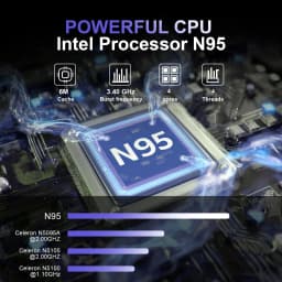 KURIETIM 15.6" FHD Laptop, Intel N95 Processor, 32GB DDR4, 512GB SSD, Windows 11 Pro - Thumbnail 4
