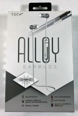 RHEA- Tech2 Audio Alloy Metallic Bluetooth Headphones - White - Thumbnail 2