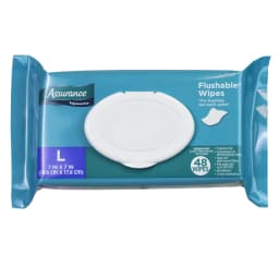 Assurance Large Flushable Wet Wipes, Fragrance Free, 48 Count - Thumbnail 5