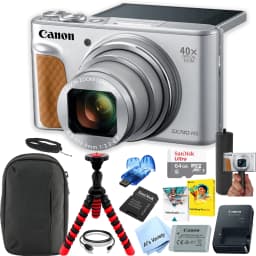 Canon Powershot SX740 HS Digital Camera (Silver) Kit with Accessories: 64GB Memory,Case, Tripod, Grip, Software, & More (International Version) - Thumbnail 1