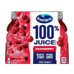 Ocean Spray® 100% Juice Cranberry Juice Blend, 10 fl oz Bottles, 6 Count - Thumbnail 8