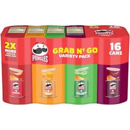Pringles Potato Crisps Chips, Lunch Snacks, Variety Pack, 22oz Pack (16 Cans) - Thumbnail 1