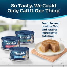 Blue Buffalo Tastefuls Natural Pate Wet Cat Food Variety Pack, Salmon, Chicken, Ocean Fish & Tuna Entrées 3-oz Cans (12 Count - 4 of Each Flavor) - Thumbnail 3