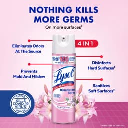 Lysol Disinfectant Spray, Sanitizing and Antibacterial Spray, Deodorizer, Early Morning Breeze, 19 oz (Pack of 2) - Thumbnail 2