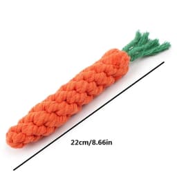 Utoimkio Dog Rope Toys for Puppy Small Medium Large Dogs, Carrot Dog Rope Toys Dog Chew Toys Tug of War Rope Toy Teeth Cleaning for Puppy Small - Thumbnail 3