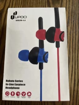 RHEA- Stereoteck Ud20-Li In Ear Headphones W/Mic New/Sealed (Red) - Thumbnail 1