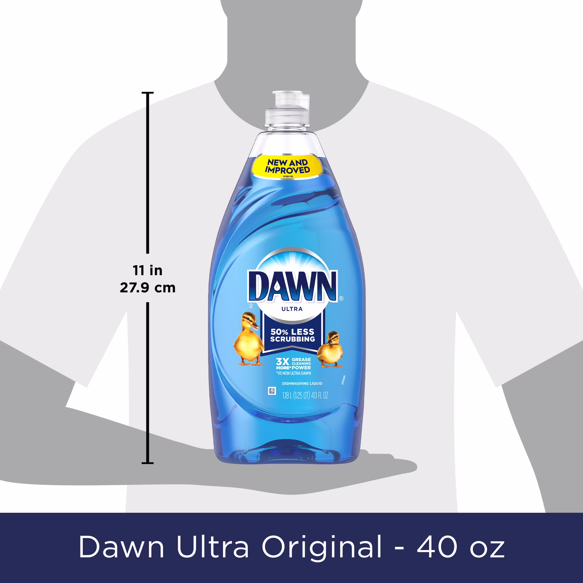 Dawn Ultra Liquid Dish Soap, Original Scent, 40 fl oz - Thumbnail 4