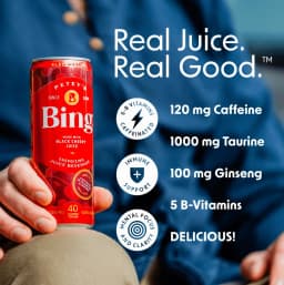 Bing Beverage Healthy Energy Drinks, Bing Cherry, 12 oz (12 Pack) - Thumbnail 2