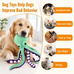COUTEER Large Squeaky Dog Toys Plush Dog Chew Toys with Soft Fabric for Small, Medium, and Large Dogs Daily Companionship Training Reward Gift - Thumbnail 2