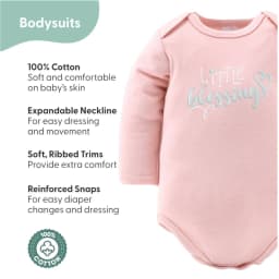 The Peanutshell Baby Girl Pink Floral Elephant Cotton Layette Gift Set, Baby Clothes Essentials, 30-Piece - Thumbnail 9