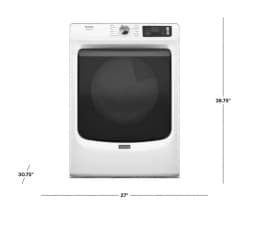 Maytag - 7.4 Cu. Ft. Smart Gas Dryer with Steam and Pet Pro System - White - Thumbnail 2