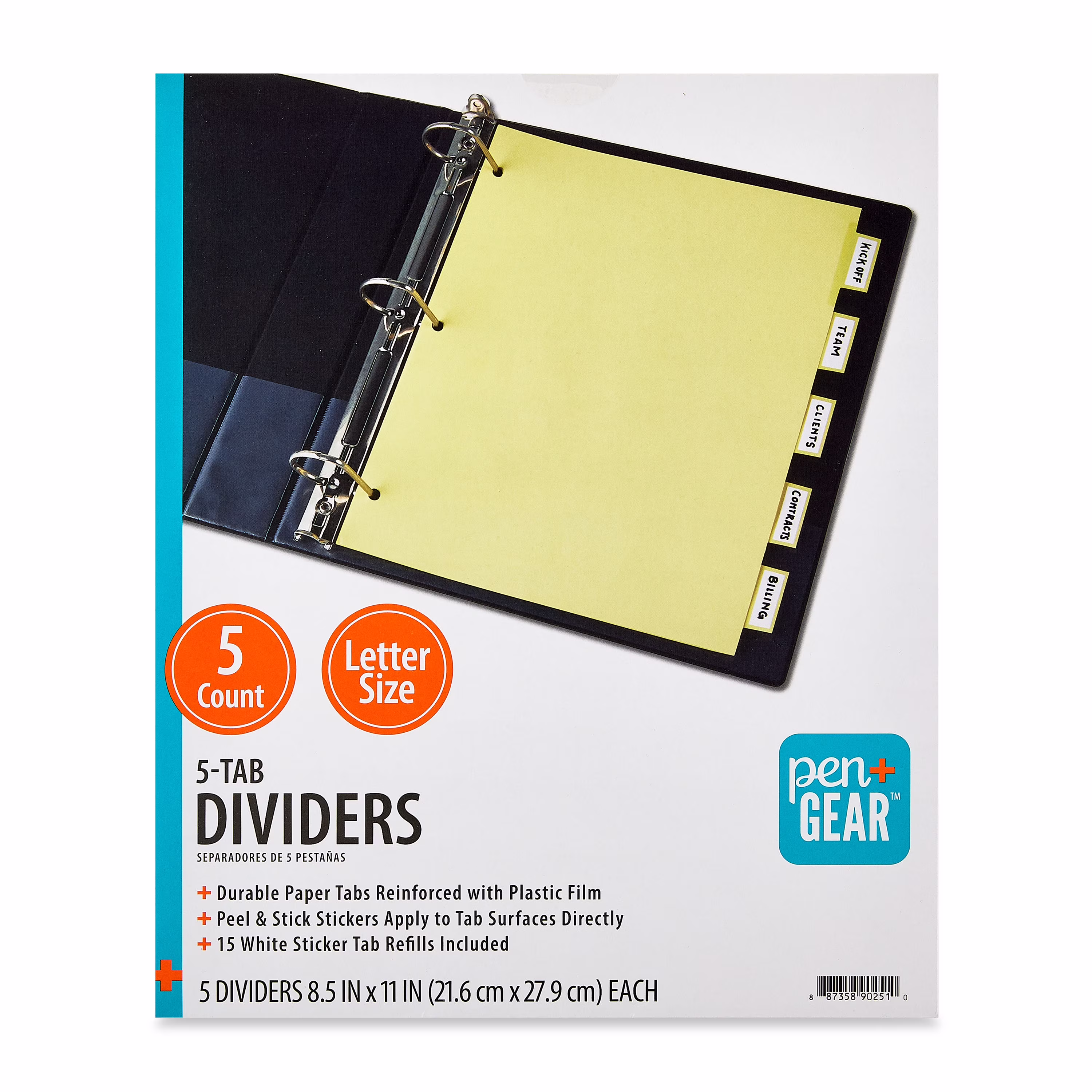 Pen+Gear 5-Tab Insert Dividers - Thumbnail 1