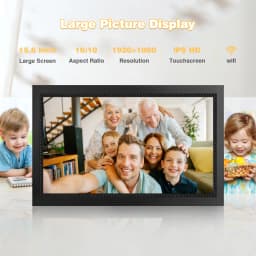 GCZ 15.6 inch Large WIFI Digital Photo Frame with 1080P IPS Full HD Touchscreen Share Photos and Videos Instantly via FRAMEO App, SD Card USB Support - Thumbnail 5