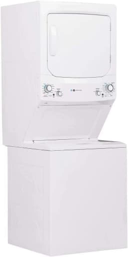 GE Unitized Spacemaker(R) ENERGY STAR(R) 3.9 cu. ft. Capacity Washer with Stainless Steel Basket and 5.9 Electric Dryer - GUD27EESNWW - Thumbnail 2