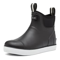 Lcamaw Women's Deck Boots, Waterproof Ankle Rain Boots with Anti-Slip Traction, Rubber Garden & Fishing Boots for Boating, Camping, Farming & Outdoor Work - Thumbnail 1